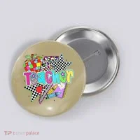 Final Day Of School Preppy Teacher Button thumb 0