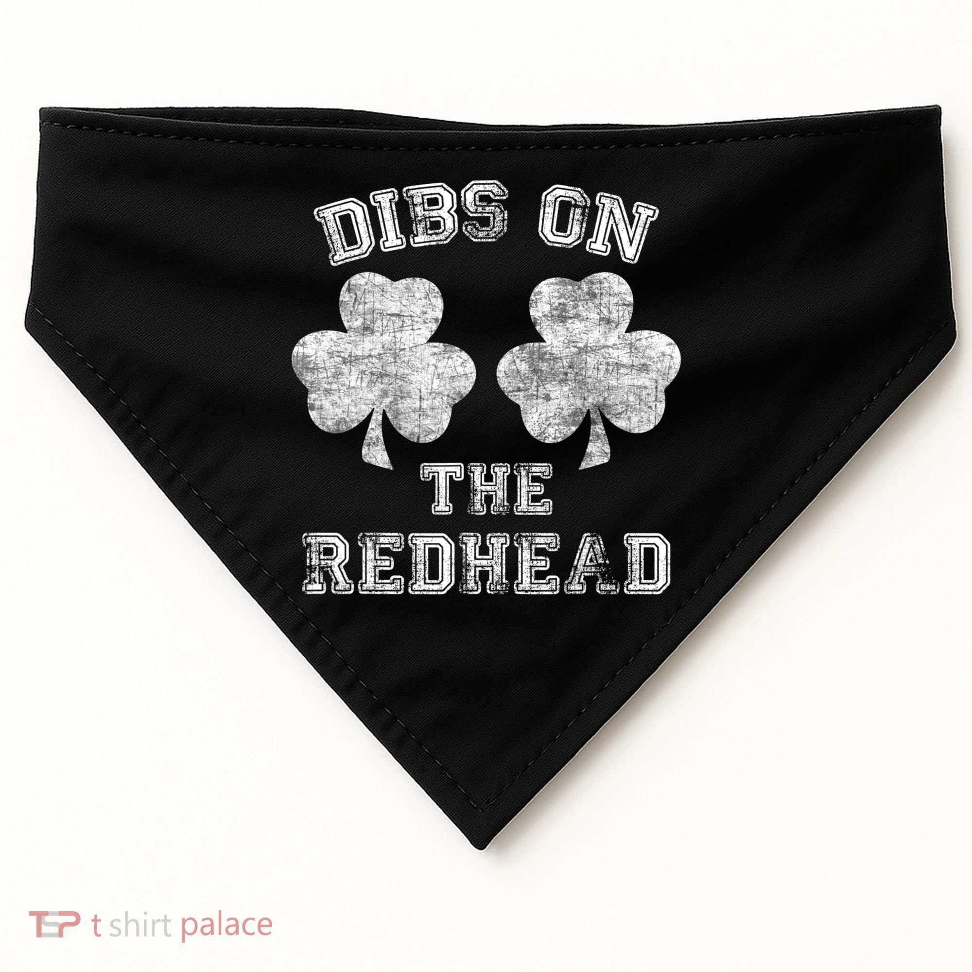 Funny Dibs On The Redhead For St Patricks Day USA-Made Doggie Bandana