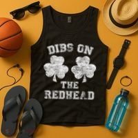 Funny Dibs On The Redhead For St Patricks Day Tank Top thumb 4