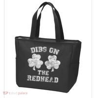 Funny Dibs On The Redhead For St Patricks Day Tote Bag thumb 3