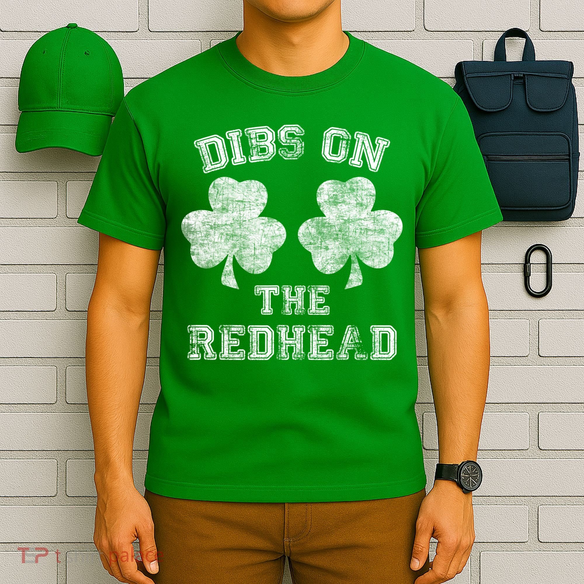 Funny Dibs On The Redhead For St Patricks Day T-Shirt