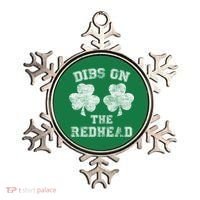Funny Dibs On The Redhead For St Patricks Day Ornament thumb 0