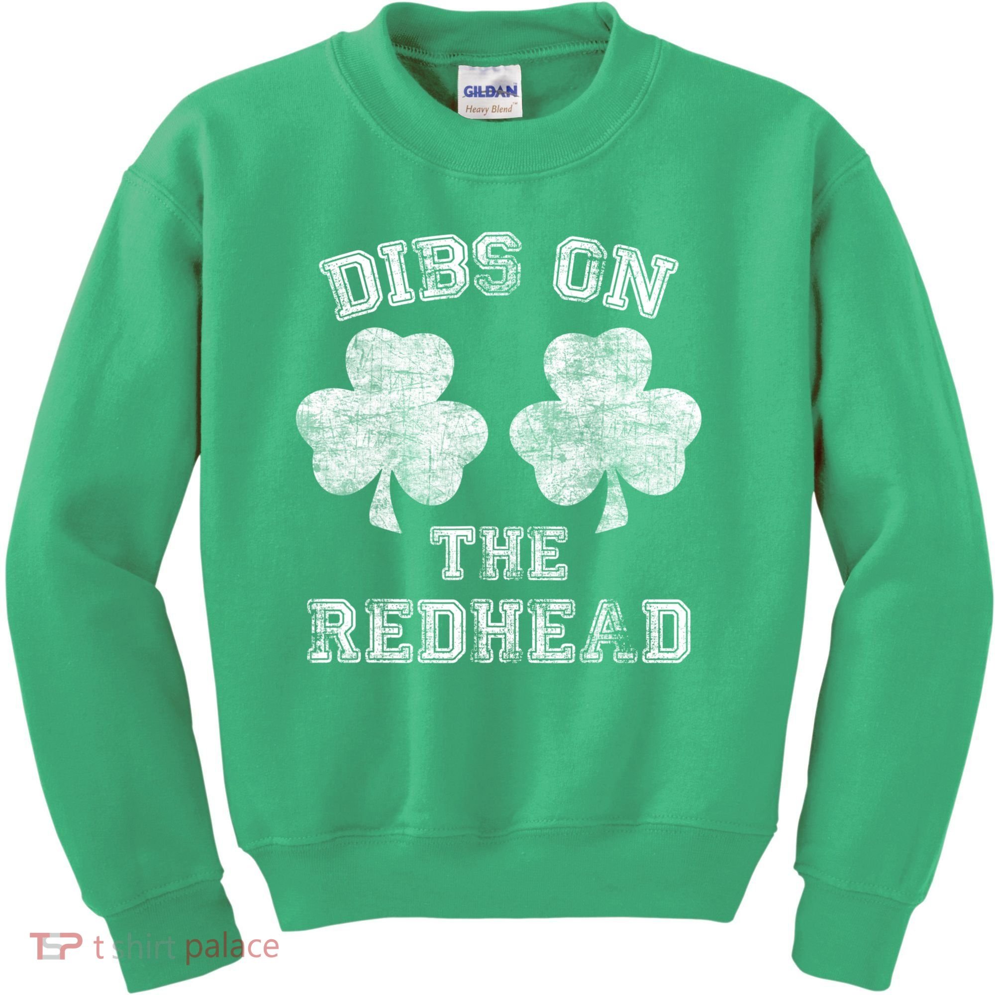 Funny Dibs On The Redhead For St Patricks Day Kids Sweatshirt