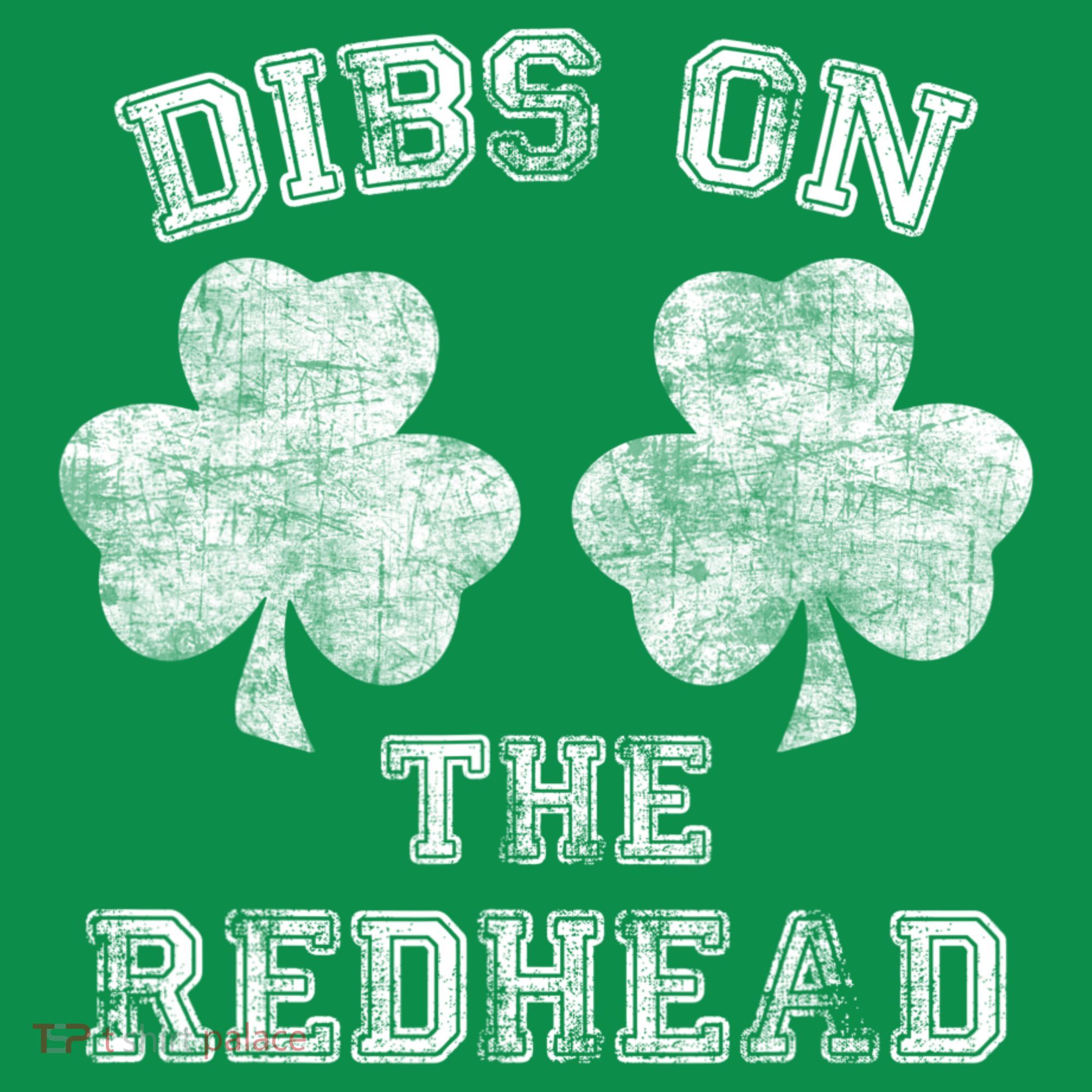 Funny Dibs On The Redhead For St Patricks Day Kids Sweatshirt
