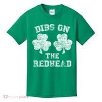 Funny Dibs On The Redhead For St Patricks Day Kids T-Shirt thumb 0