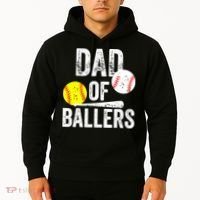 Funny Dad of Baseball and Softball Player Hoodie thumb 2