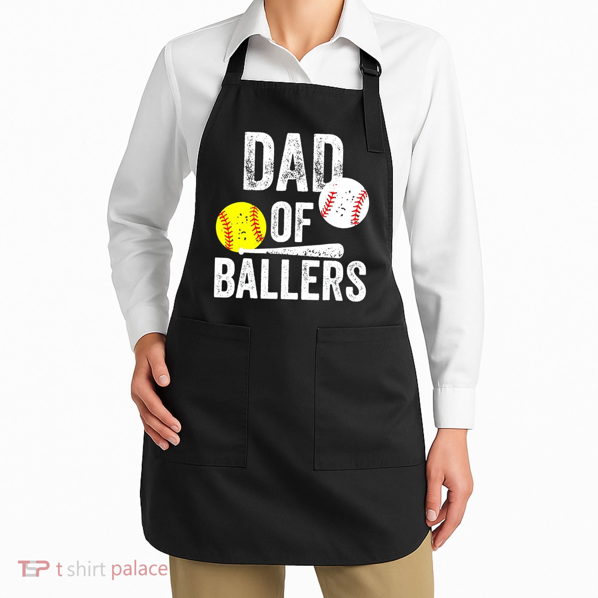 Funny Dad of Baseball and Softball Player Apron