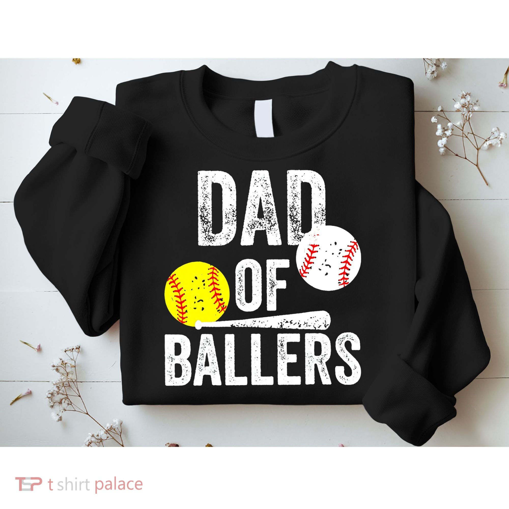 Funny Dad of Baseball and Softball Player Sweatshirt