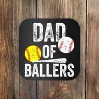 Funny Dad of Baseball and Softball Player Coaster thumb 0