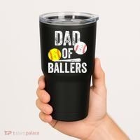 Funny Dad of Baseball and Softball Player Tumbler thumb 2