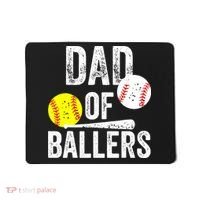 Funny Dad of Baseball and Softball Player Mousepad thumb 0