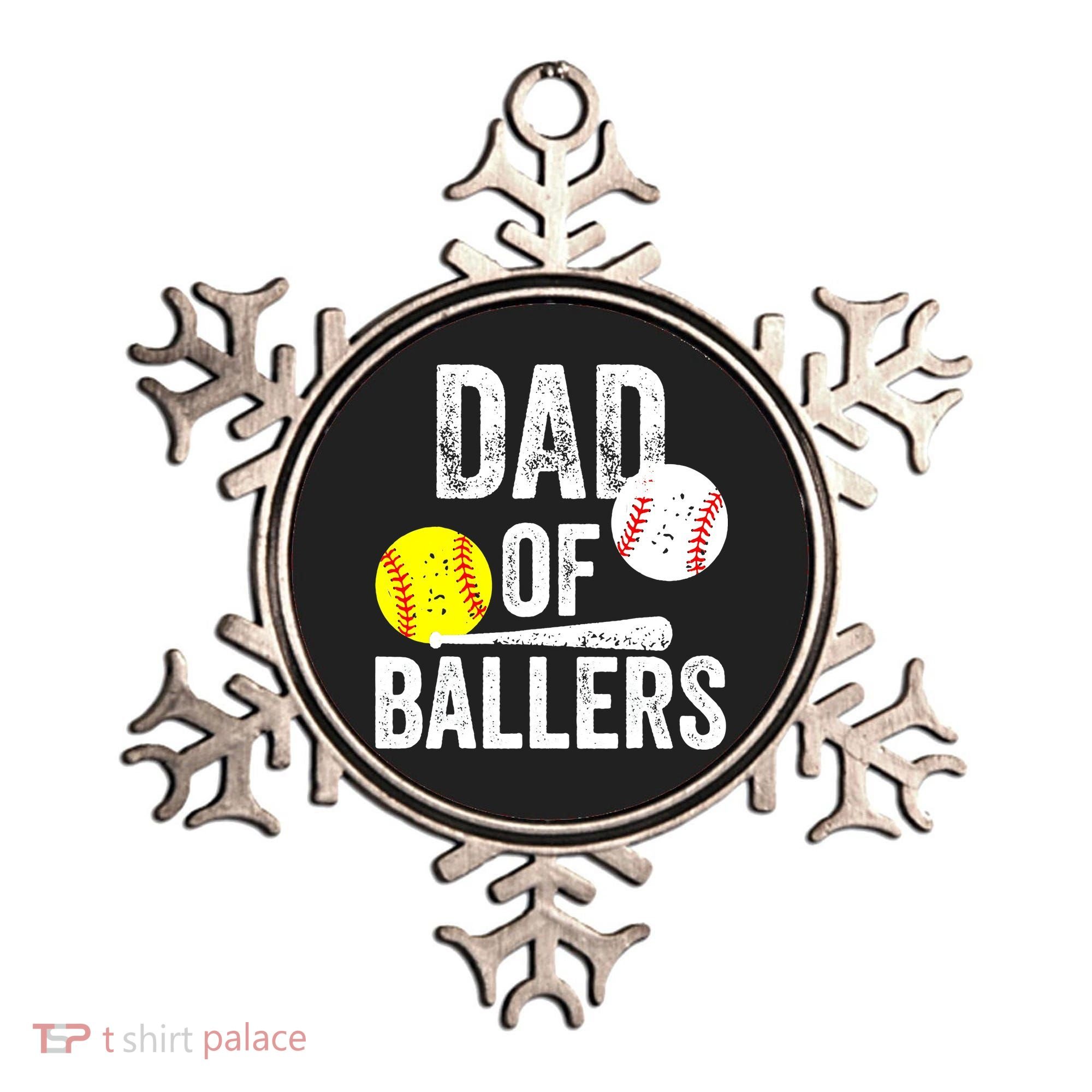Funny Dad of Baseball and Softball Player Ornament