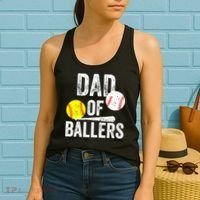 Funny Dad of Baseball and Softball Player Women's Tank Top thumb 2