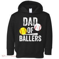Funny Dad of Baseball and Softball Player Toddler Hoodie thumb 0