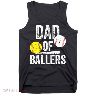 Funny Dad of Baseball and Softball Player Tank Top