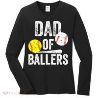 Funny Dad of Baseball and Softball Player Women's Long Sleeve Shirt thumb 0