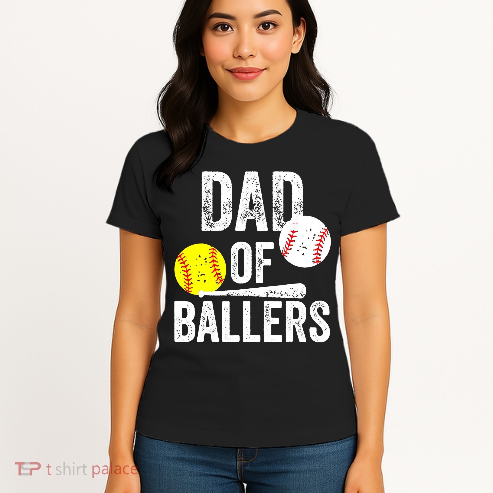 Funny Dad of Baseball and Softball Player Women's T-Shirt