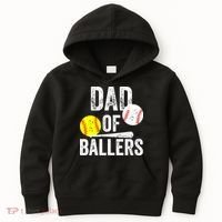 Funny Dad of Baseball and Softball Player Kids Hoodie thumb 0