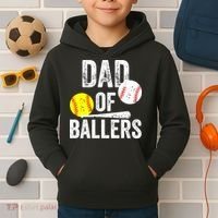 Funny Dad of Baseball and Softball Player Kids Hoodie thumb 2