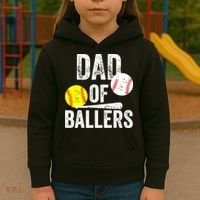 Funny Dad of Baseball and Softball Player Kids Hoodie thumb 3