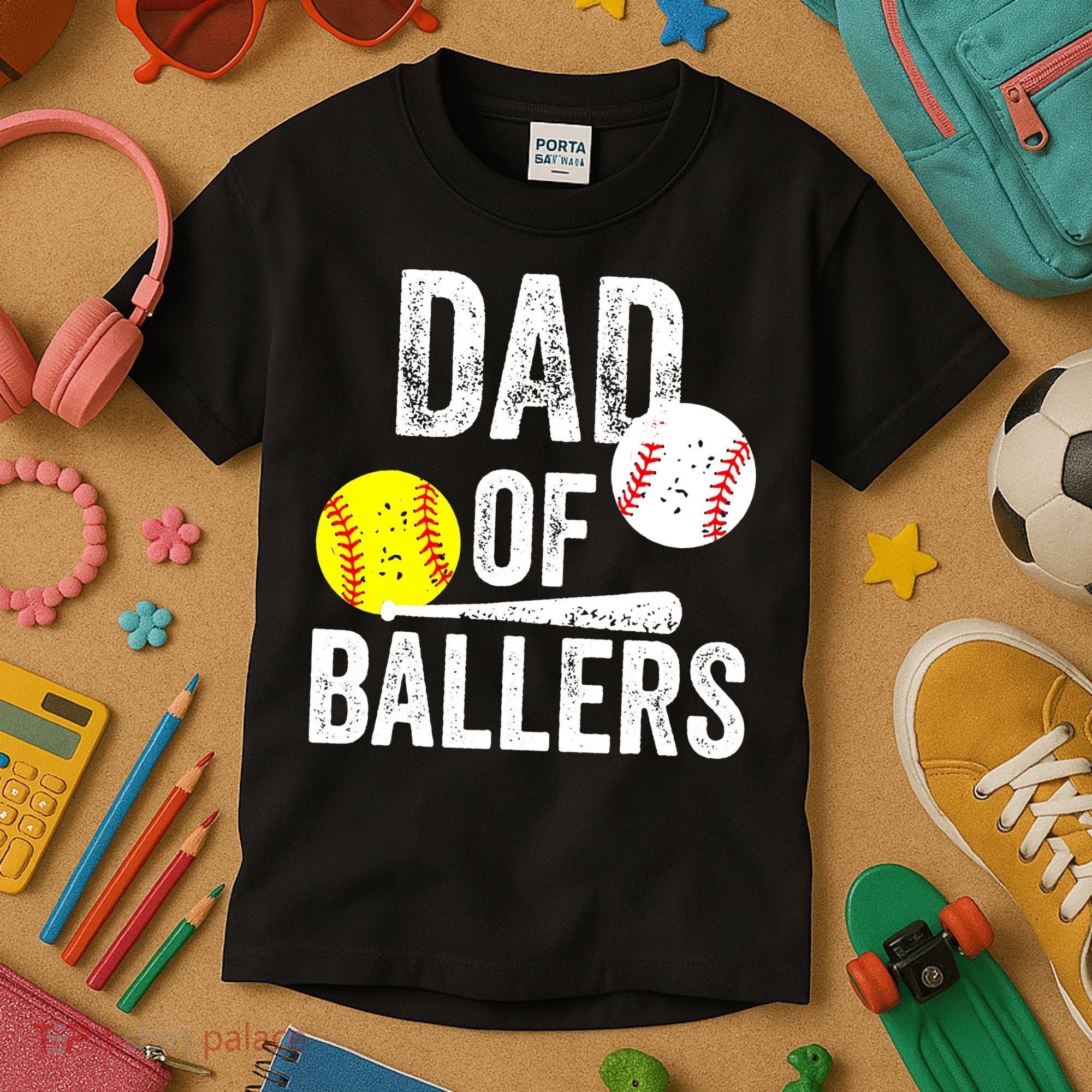 Funny Dad of Baseball and Softball Player Kids T-Shirt