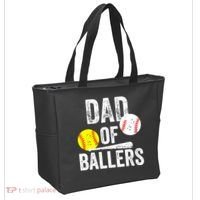 Funny Dad of Baseball and Softball Player Tote Bag thumb 2