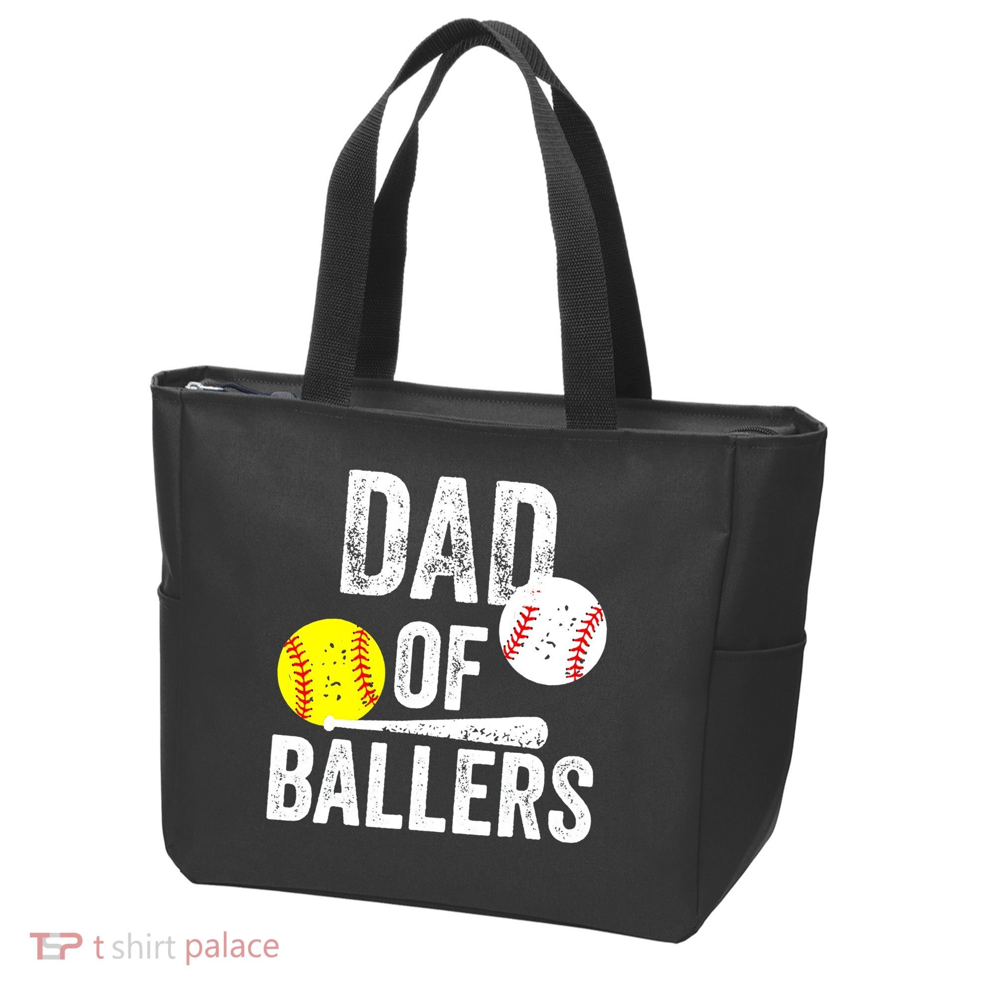 Funny Dad of Baseball and Softball Player Tote Bag