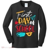 First Day Of School Cute Gift Kids Long Sleeve Shirt thumb 0