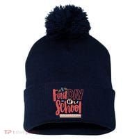 First Day Of School Cute Education Pom Pom 12in Knit Beanie thumb 0