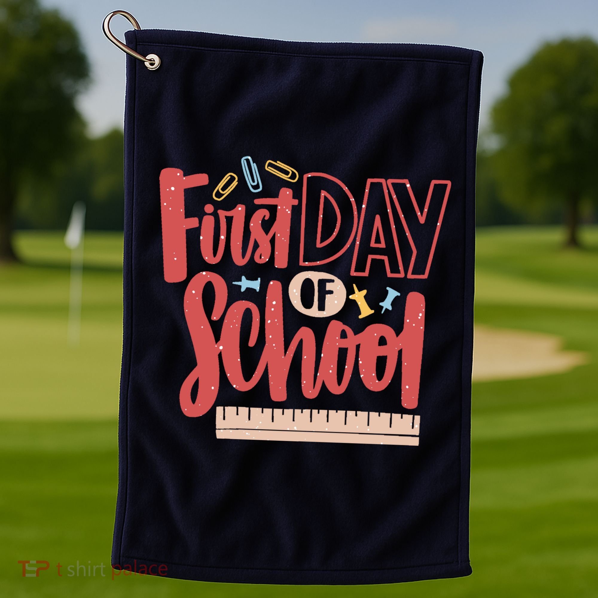 First Day Of School Cute Education Golf Towel