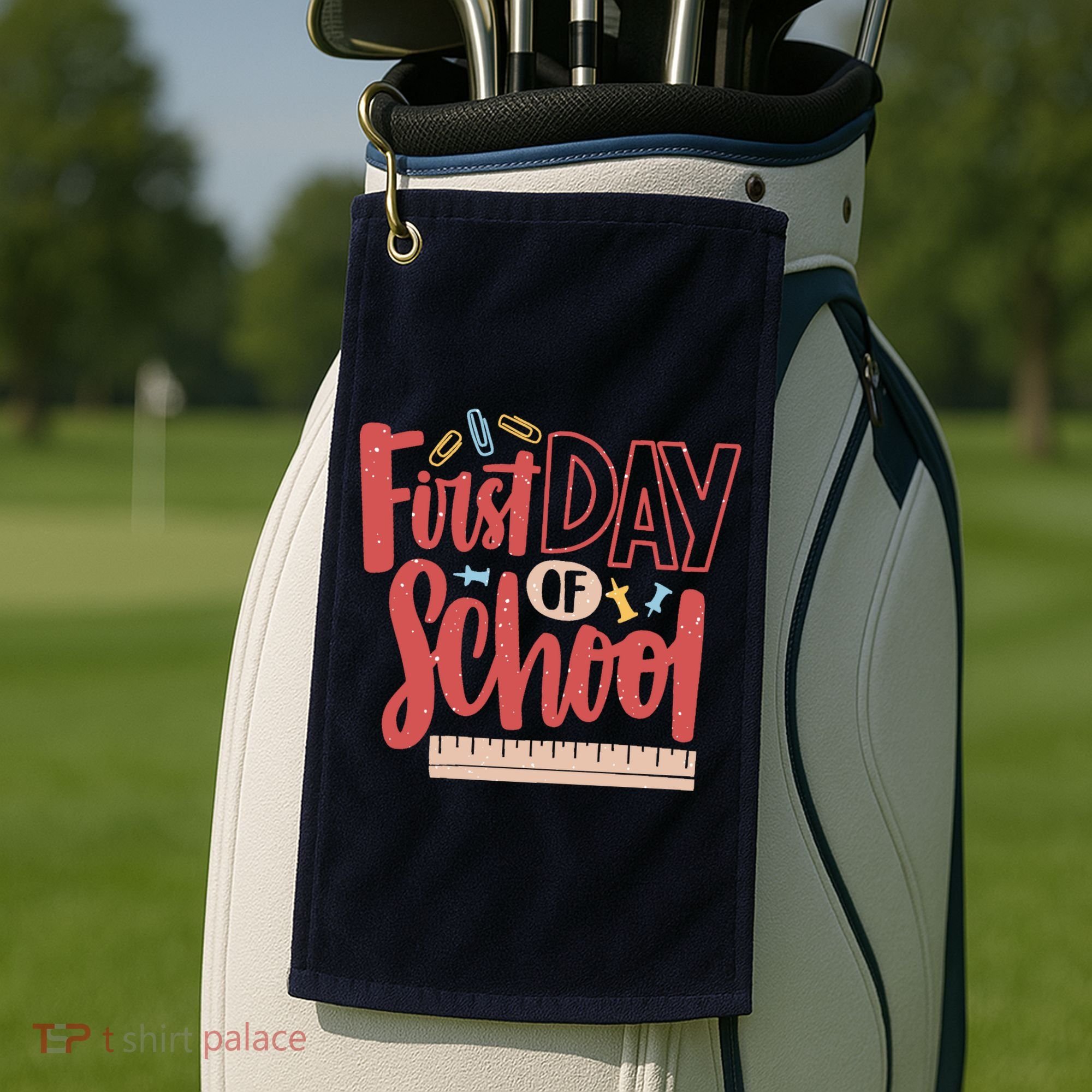 First Day Of School Cute Education Golf Towel