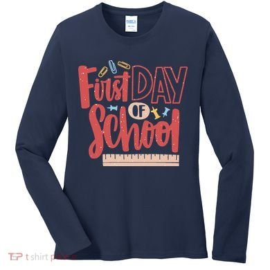 First Day Of School Cute Education Women's Long Sleeve Shirt