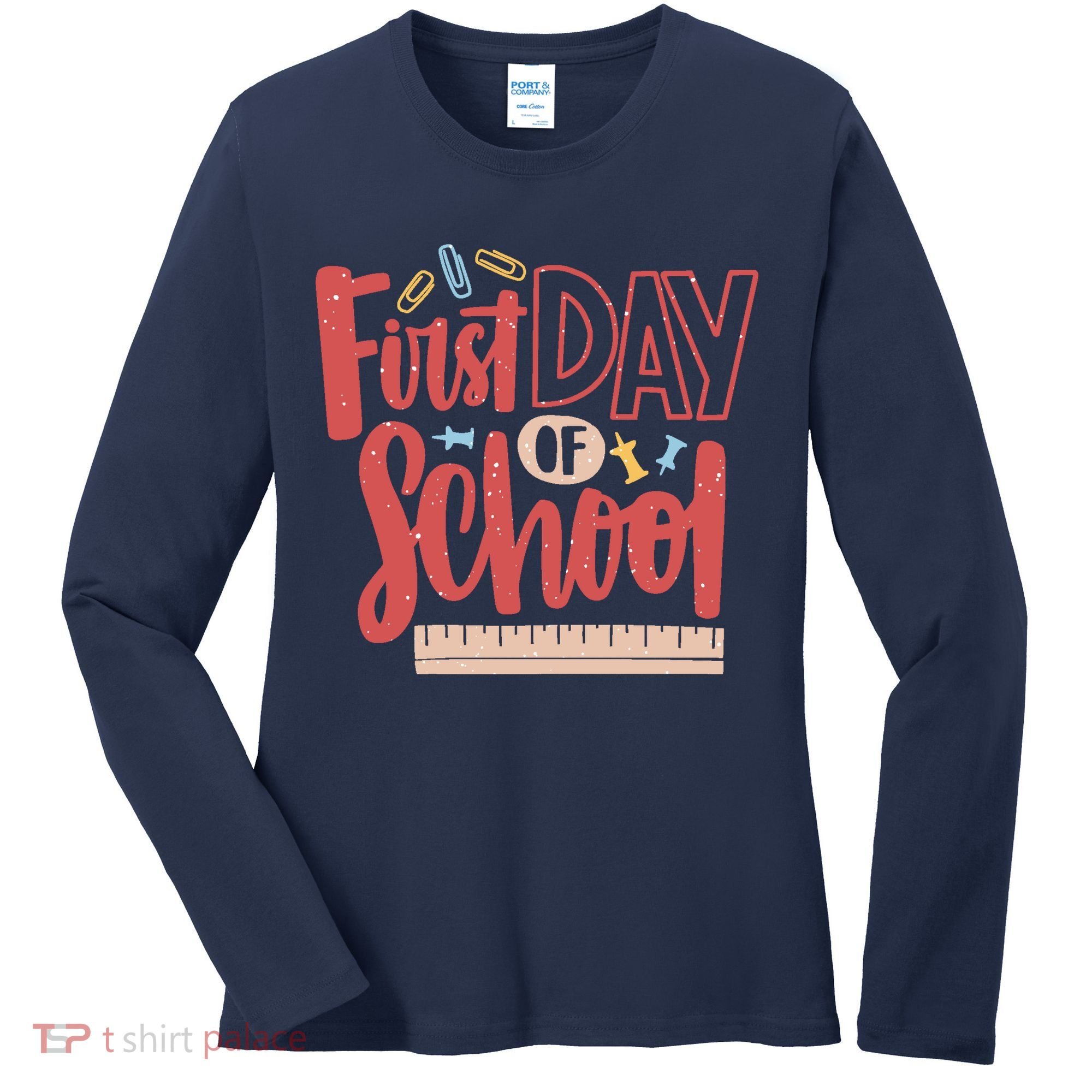 First Day Of School Cute Education Women's Long Sleeve Shirt