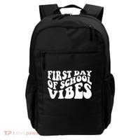 First Day Of School Vibes Retro Backpack thumb 0