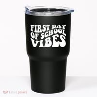 First Day Of School Vibes Retro Tumbler thumb 0