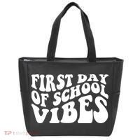 First Day Of School Vibes Retro Tote Bag thumb 0
