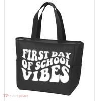 First Day Of School Vibes Retro Tote Bag thumb 3