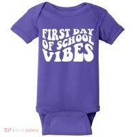 First Day Of School Vibes Retro Baby Bodysuit thumb 0