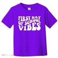 First Day Of School Vibes Retro Toddler T-Shirt thumb 0