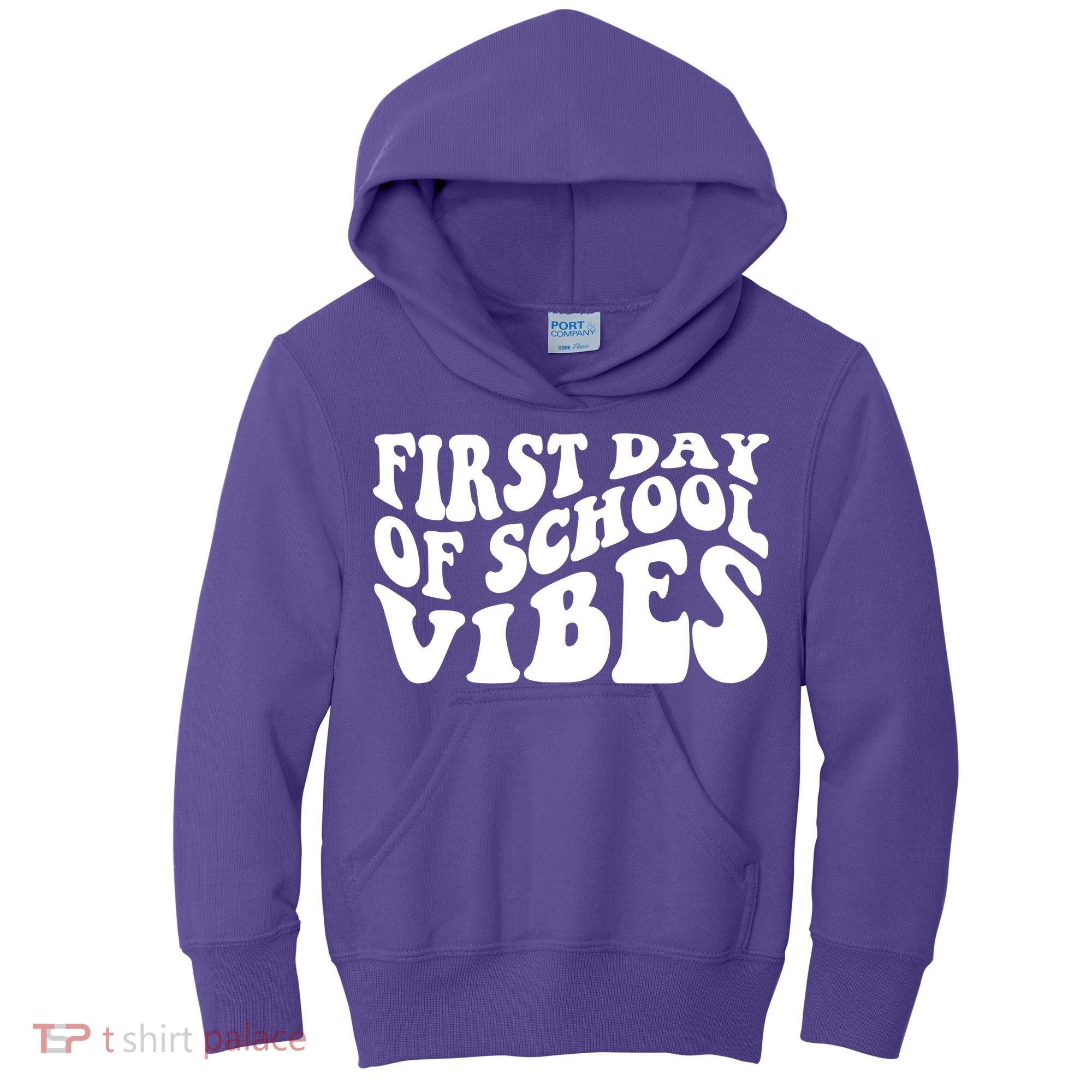First Day Of School Vibes Retro Kids Hoodie