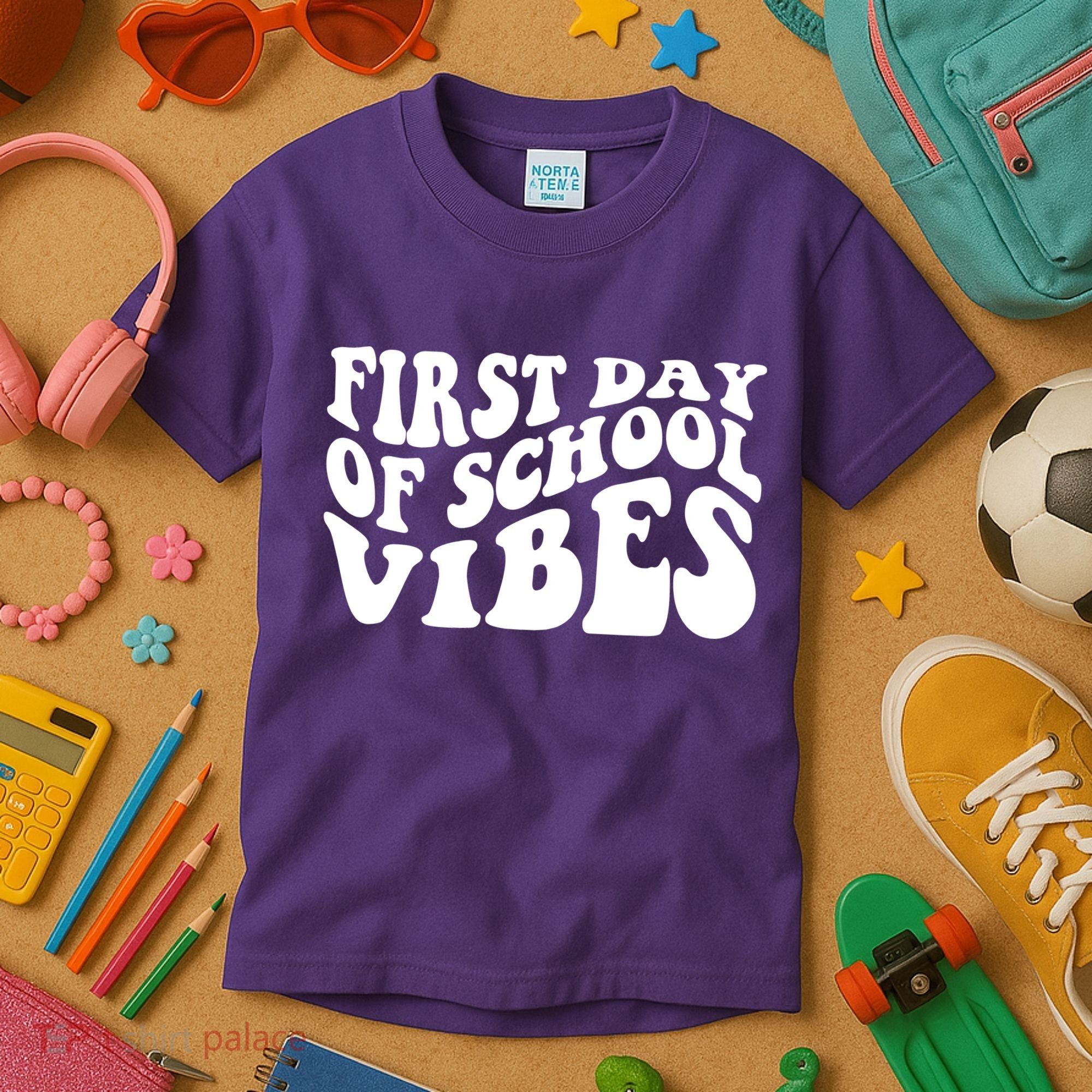 First Day Of School Vibes Retro Kids T-Shirt