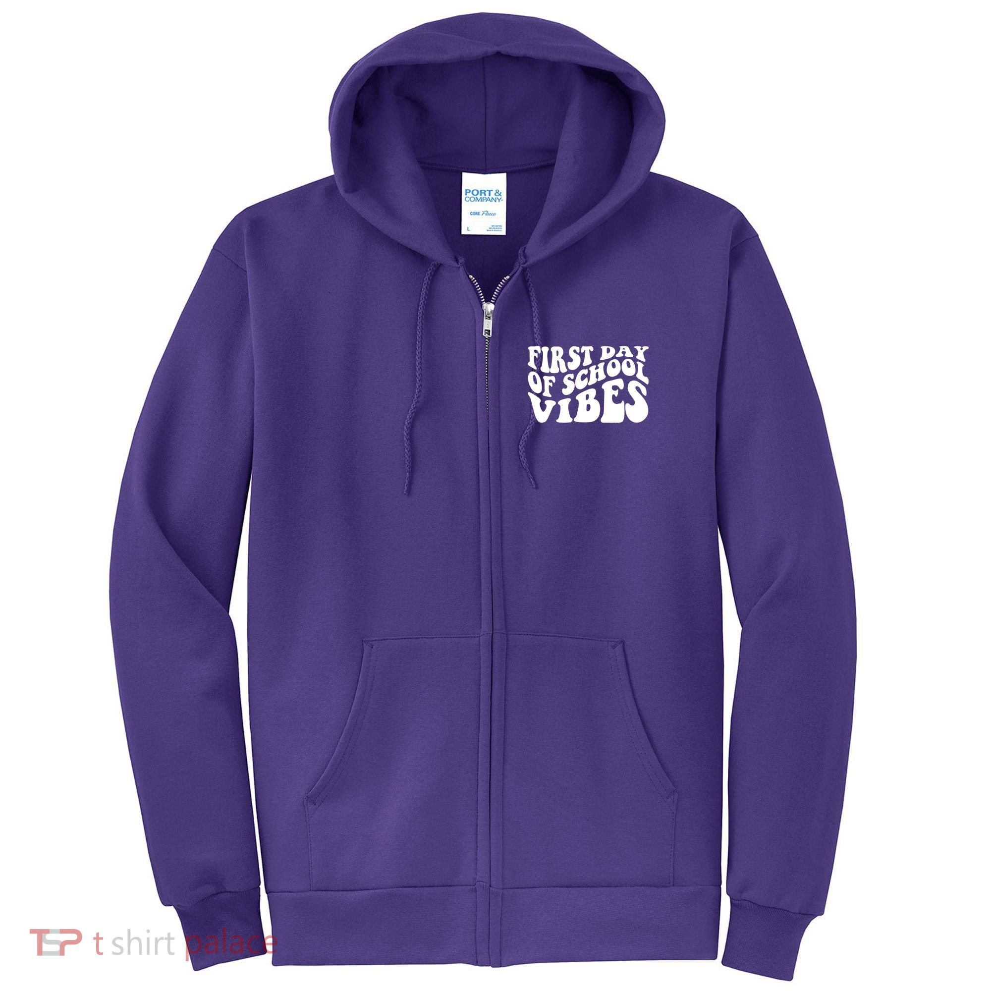 First Day Of School Vibes Retro Full Zip Hoodie