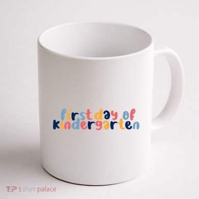 First Day Of Kindergarten Colorful Cute Coffee Mug back
