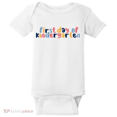 First Day Of Kindergarten Colorful Cute Baby Bodysuit