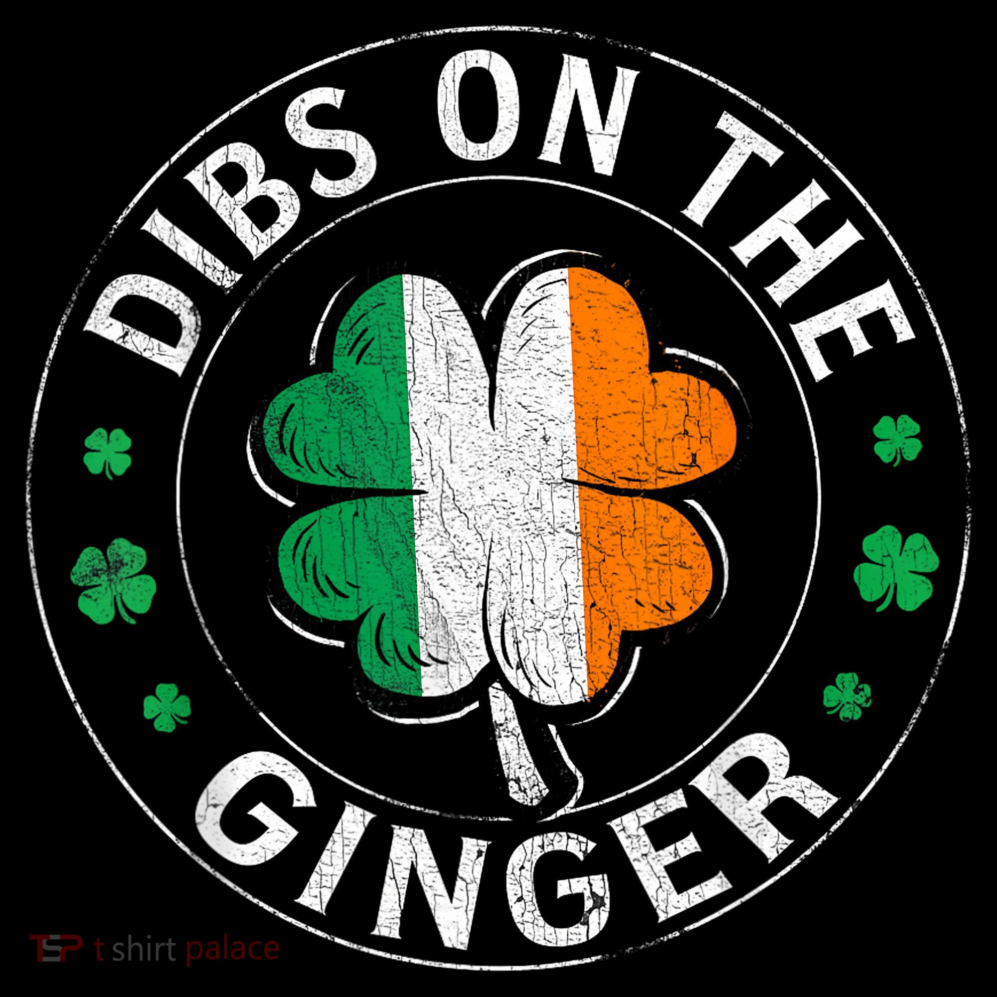 Funny Dibs On The Ginger St Patricks Day Shamrock Doggie Tank