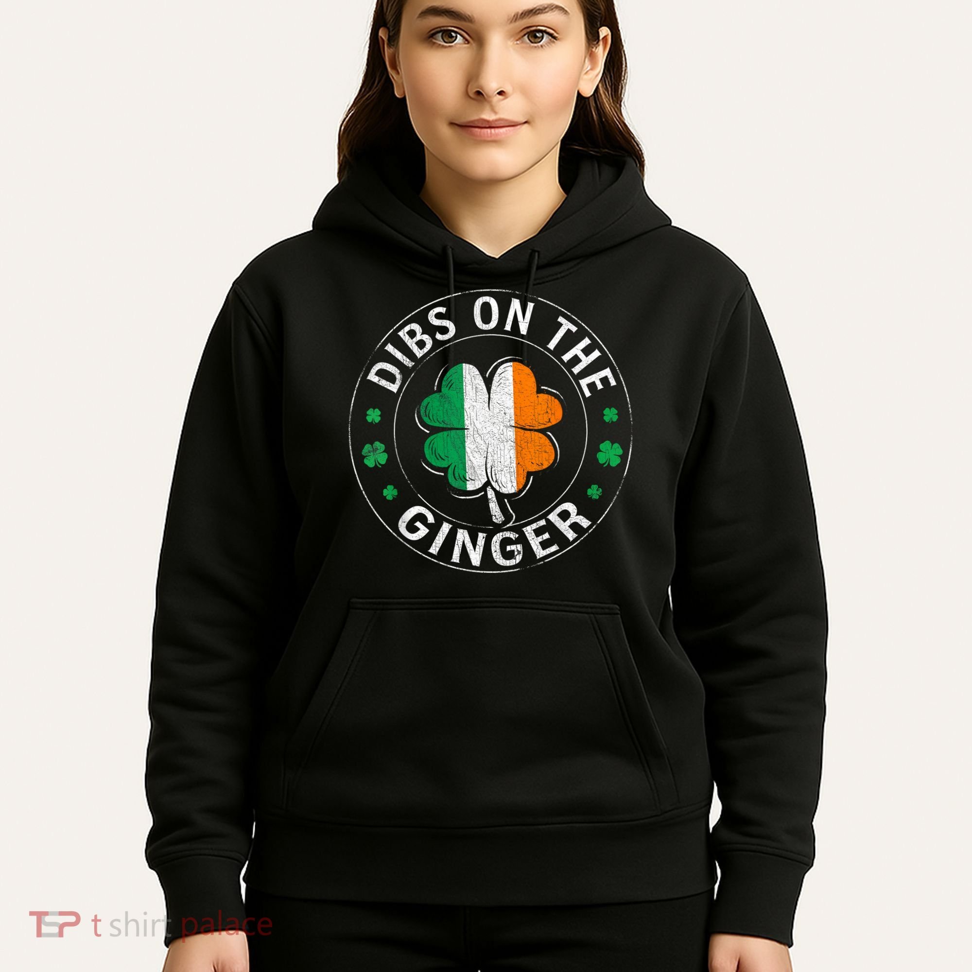 Funny Dibs On The Ginger St Patricks Day Shamrock Hoodie