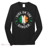 Funny Dibs On The Ginger St Patricks Day Shamrock Long Sleeve Shirt thumb 0