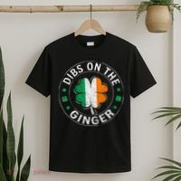 Funny Dibs On The Ginger St Patricks Day Shamrock T-Shirt thumb 2