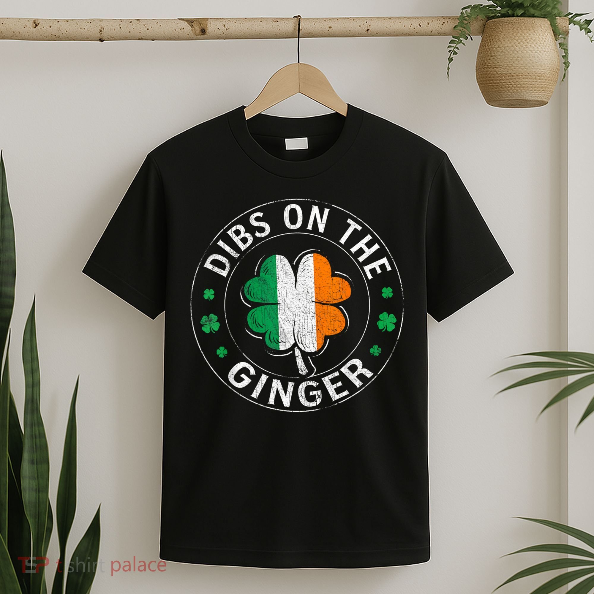 Funny Dibs On The Ginger St Patricks Day Shamrock T-Shirt