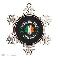 Funny Dibs On The Ginger St Patricks Day Shamrock Ornament thumb 0